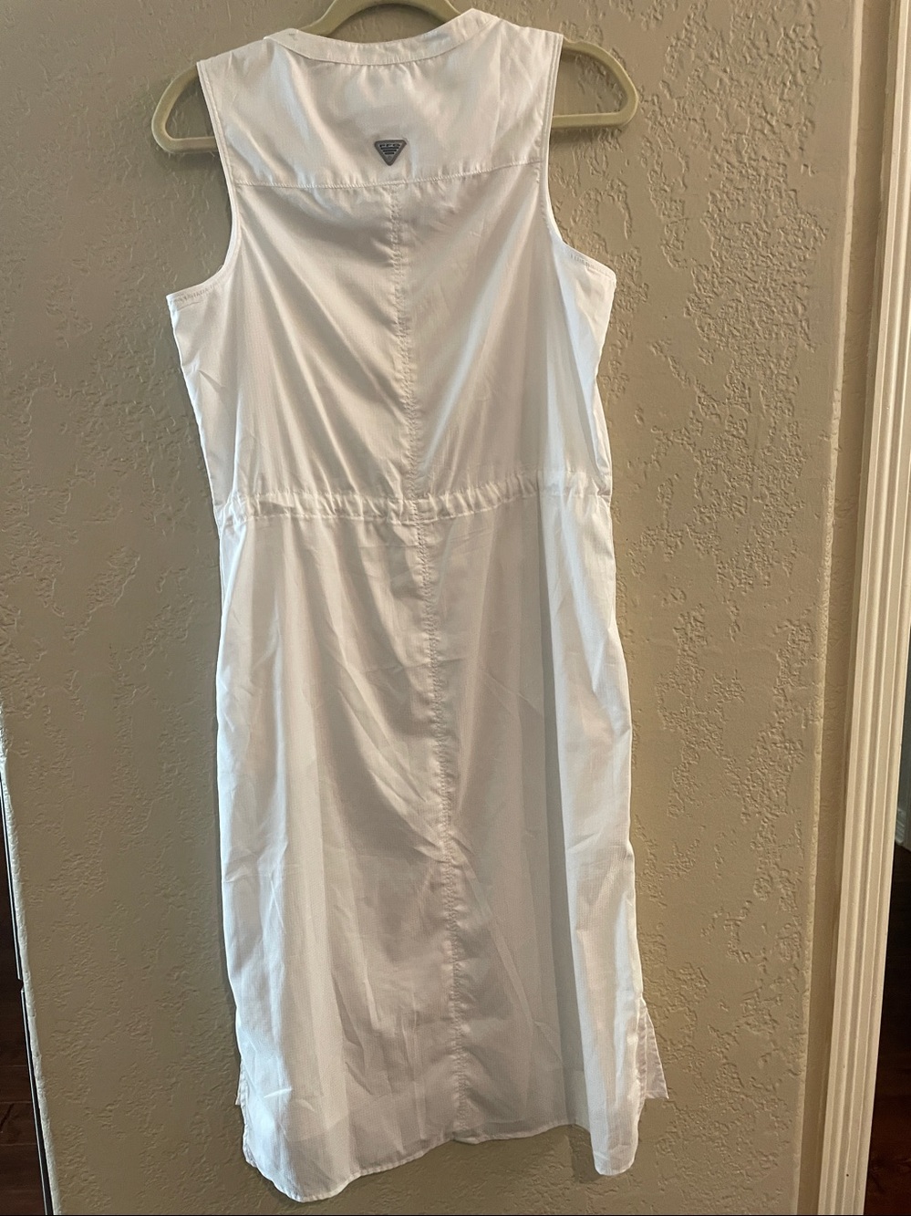 Columbia White Sleeveless Button-Front Midi Dress - Picture 3 of 4
